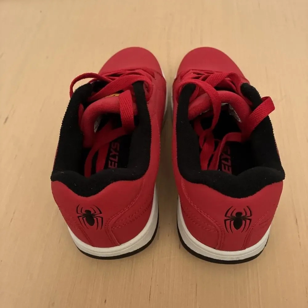 Heelys Youth Kids Size 6 Spider-Man Marvel Wheels Red Skate Sneakers Shoe
